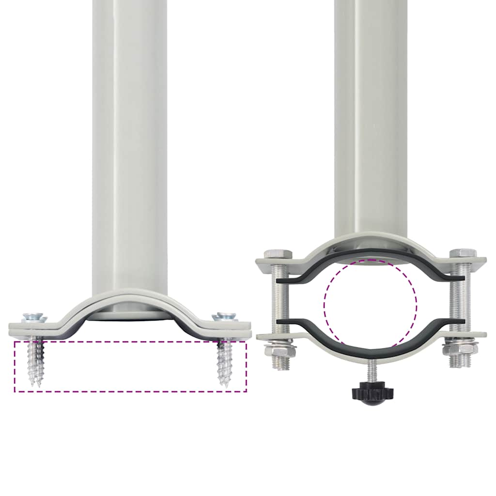 Ištraukiama šoninė kiemo pertvara, rudos spalvos, 80x300cm