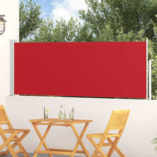 Ištraukiama šoninė kiemo pertvara, raudonos spalvos, 100x300cm