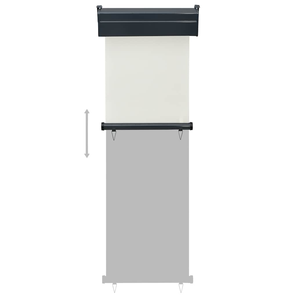 Šoninė balkono markizė, kreminė, 60x250cm