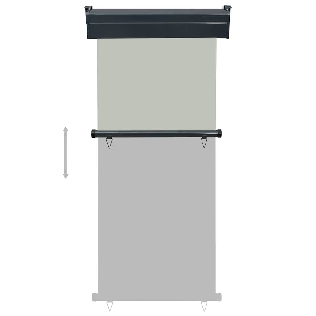 Šoninė balkono markizė, pilka, 80x250cm