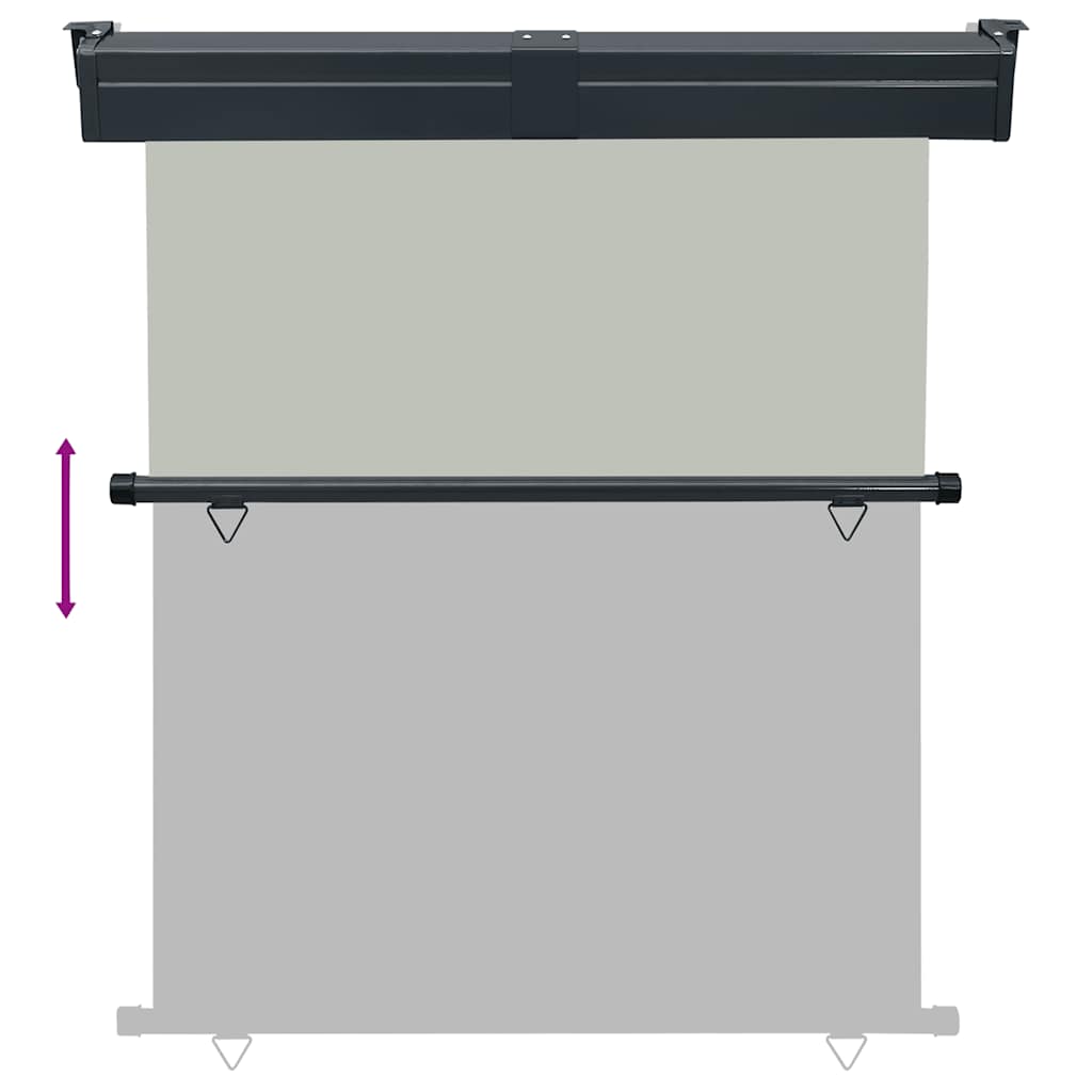 Šoninė balkono markizė, pilka, 145x250 cm