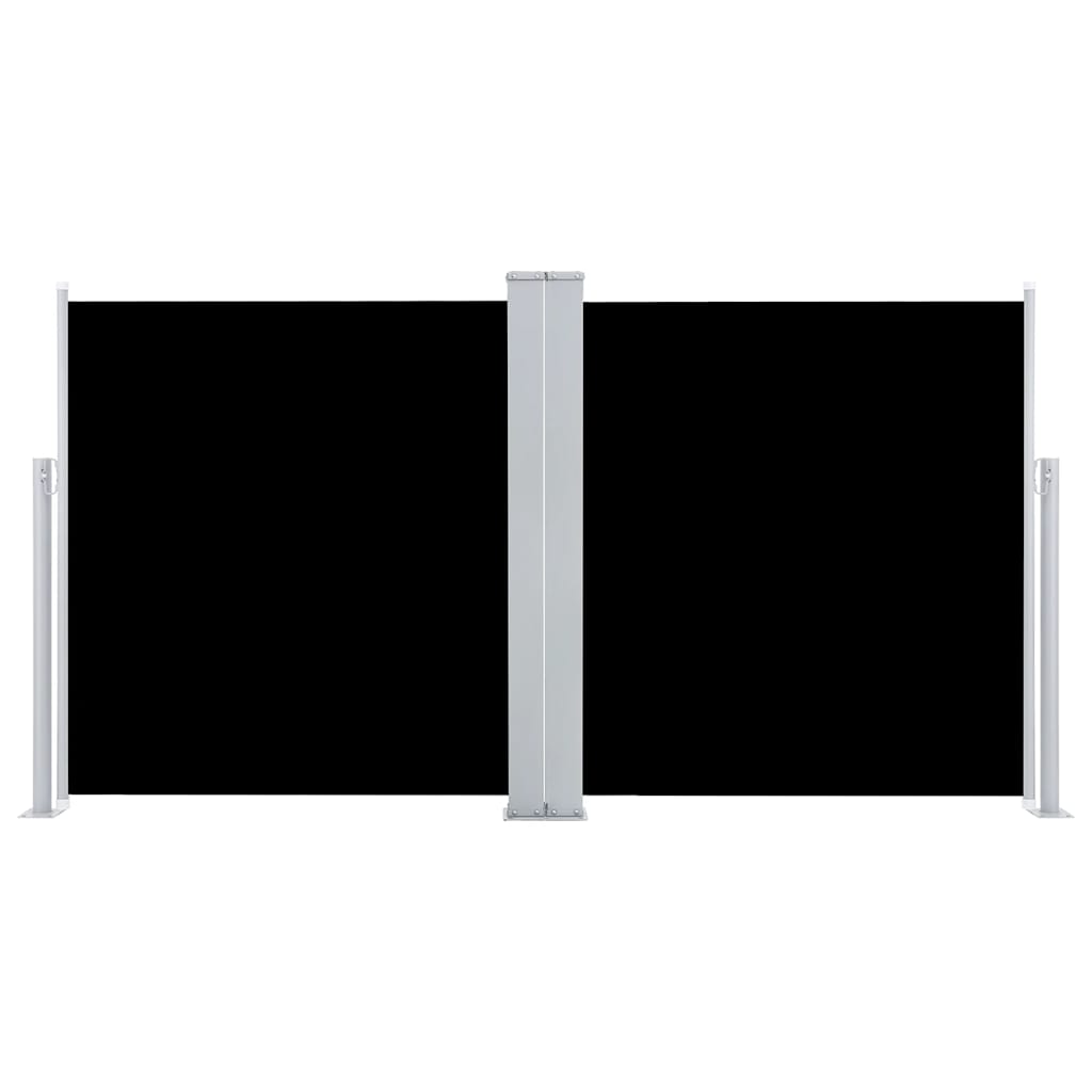 Ištraukiama šoninė pertvara, juodos spalvos, 120x600cm