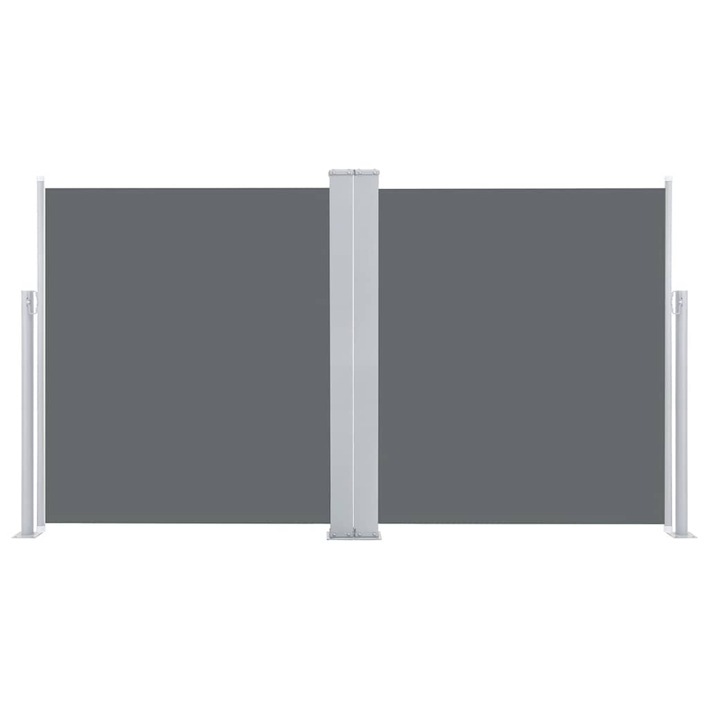 Ištraukiama šoninė pertvara, antracito spalvos, 140x600cm