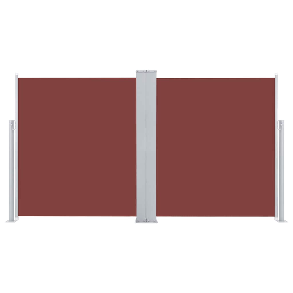 Ištraukiama šoninė pertvara, rudos spalvos, 140x600cm