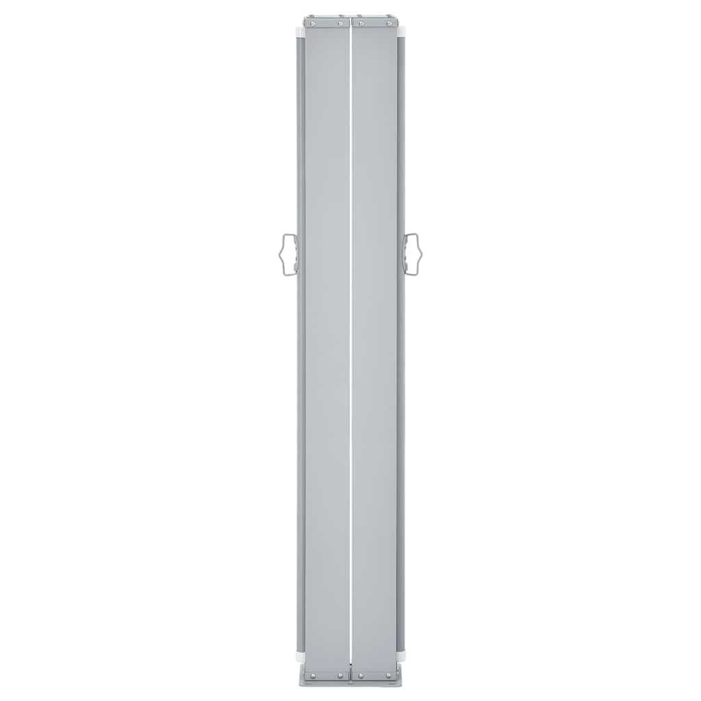 Ištraukiama dviguba šoninė kiemo pertvara, kreminė, 170x600cm