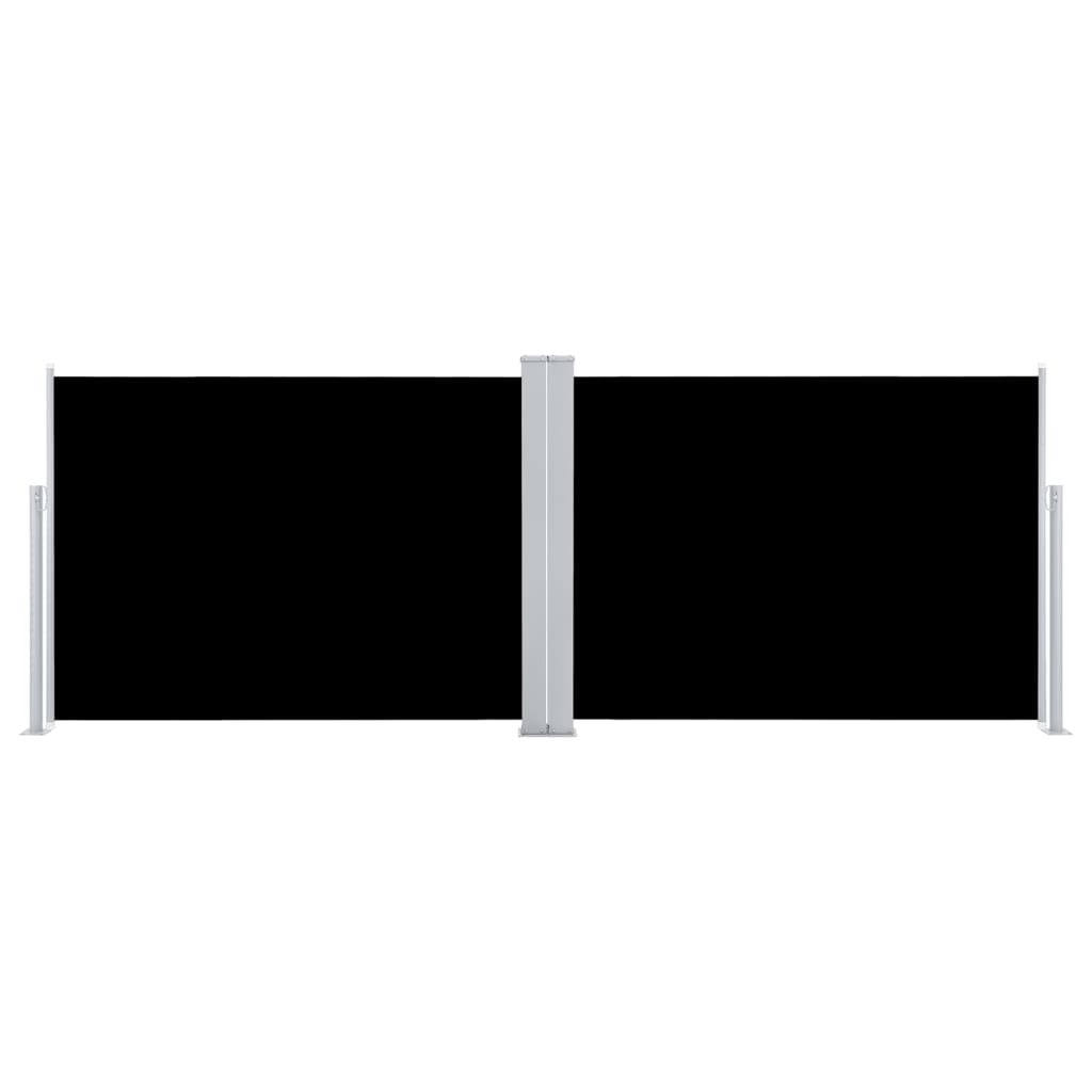 Ištraukiama šoninė pertvara, juodos spalvos, 100x1000cm