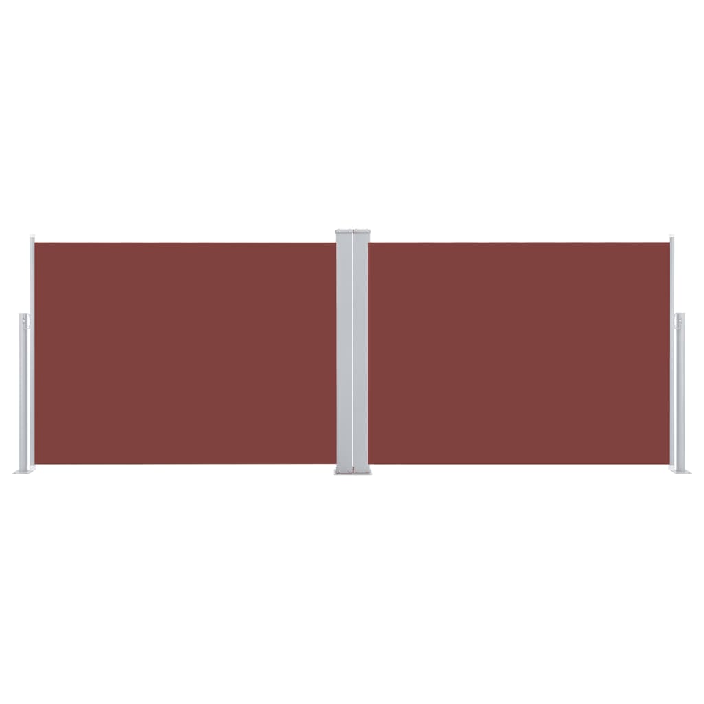 Ištraukiama šoninė pertvara, rudos spalvos, 100x1000cm