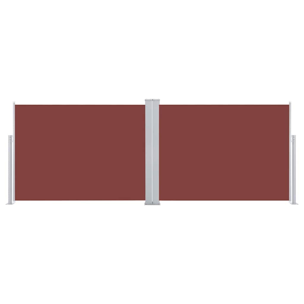 Ištraukiama šoninė pertvara, rudos spalvos, 120x1000cm