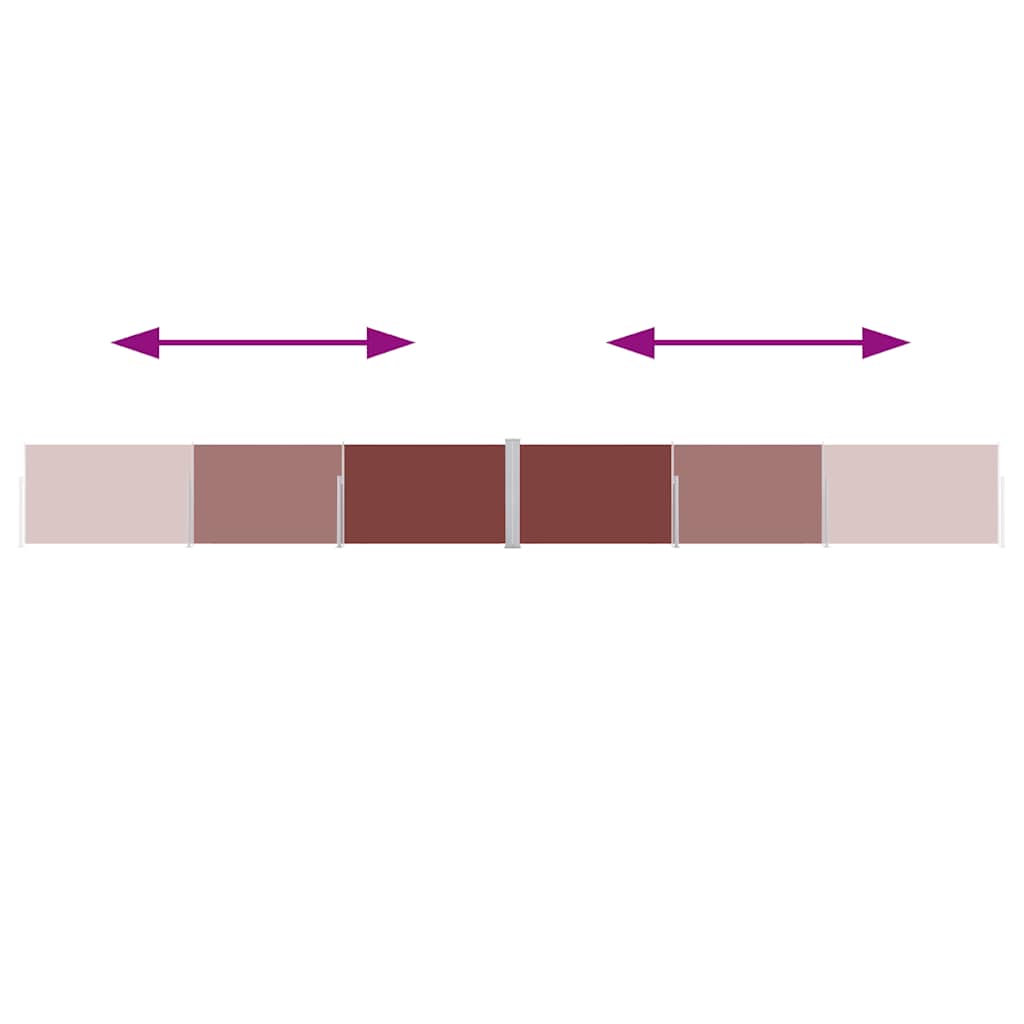 Ištraukiama šoninė pertvara, rudos spalvos, 120x1000cm