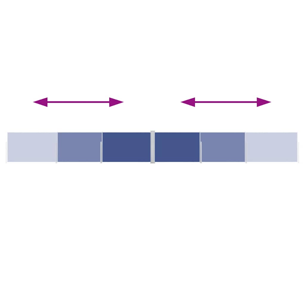 Ištraukiama šoninė pertvara, mėlynos spalvos, 120x1000cm