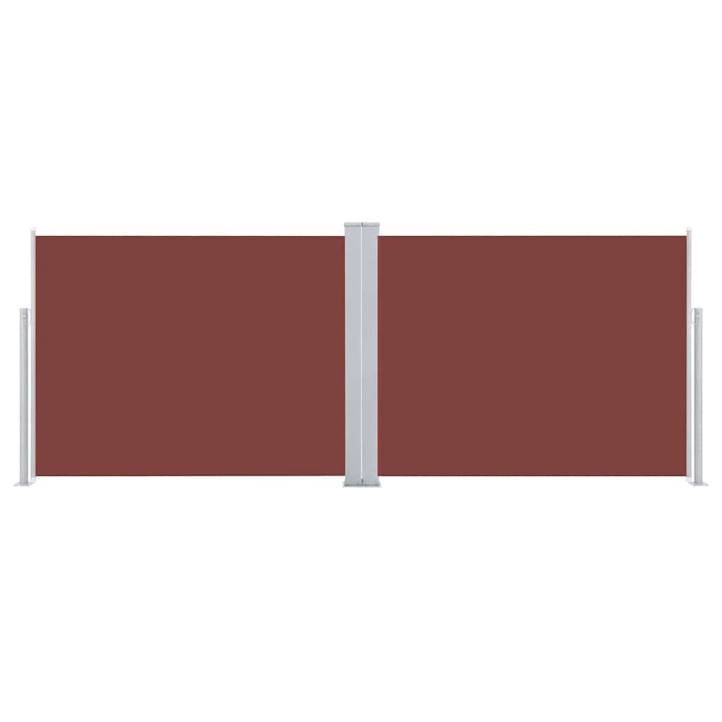 Ištraukiama šoninė pertvara, rudos spalvos, 140x1000cm