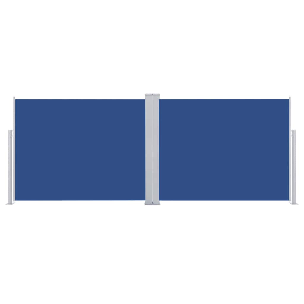 Ištraukiama šoninė pertvara, mėlynos spalvos, 140x1000cm