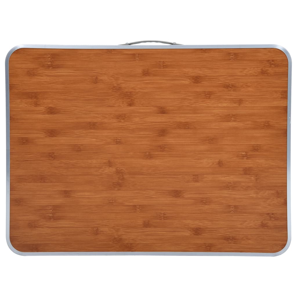 Sulankstomas stovyklavimo stalas su metaliniu rėmu, 80x60cm