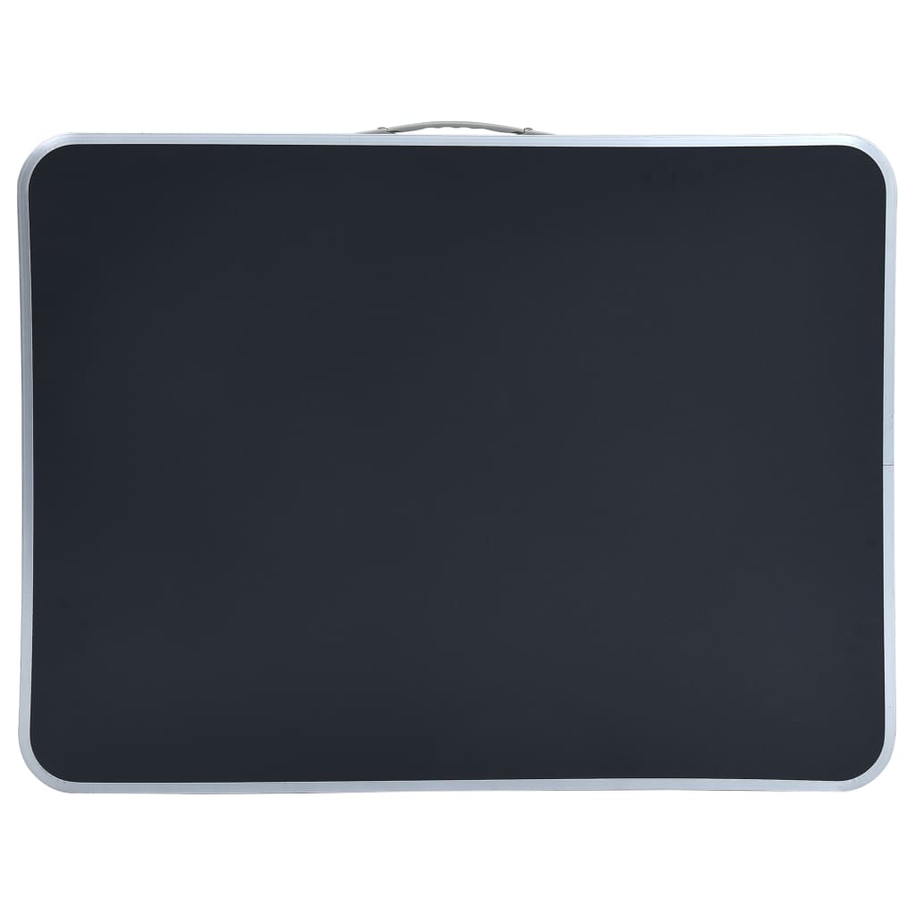 Stovyklavimo stalas su metaliniu rėmu, pilkas, 80x60cm