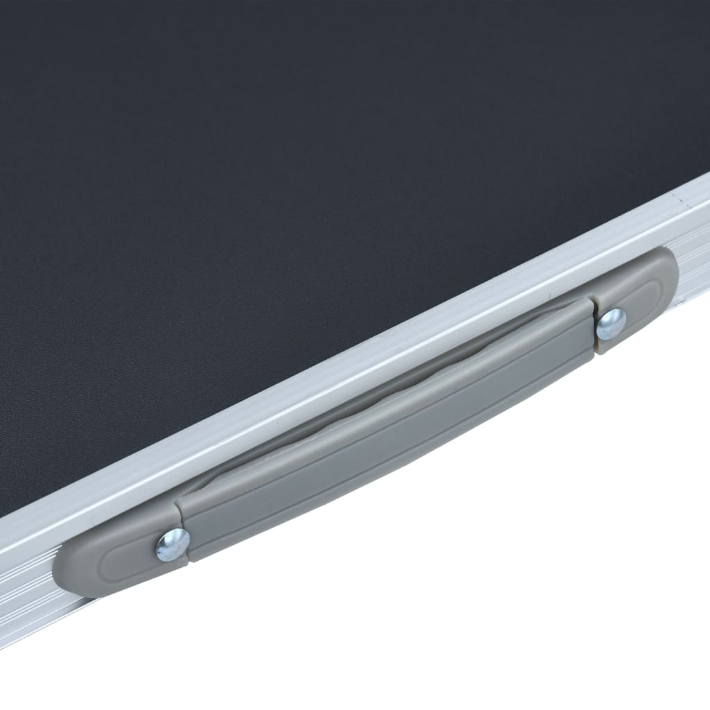 Stovyklavimo stalas su metaliniu rėmu, pilkas, 80x60cm