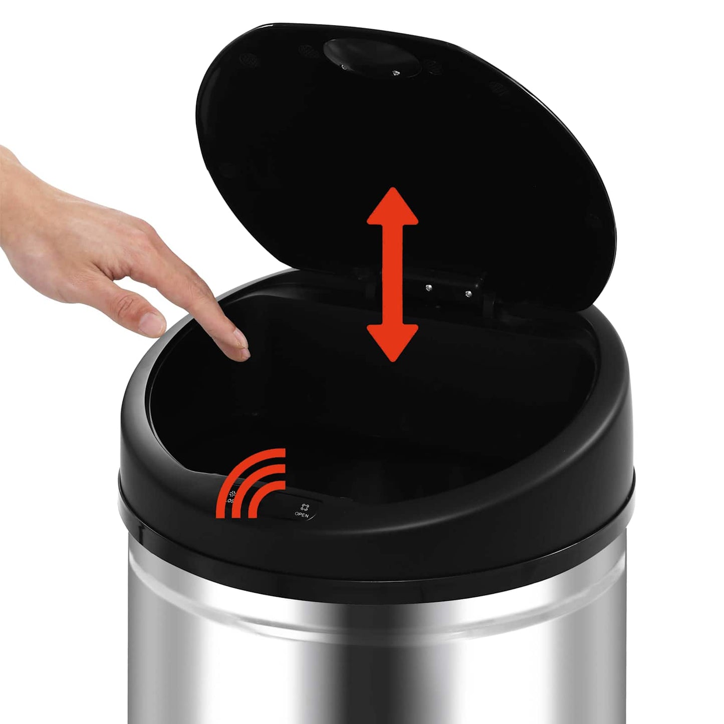 Popieriaus šiukšlių krepšiai Juoda Nerūdijantis Plienas