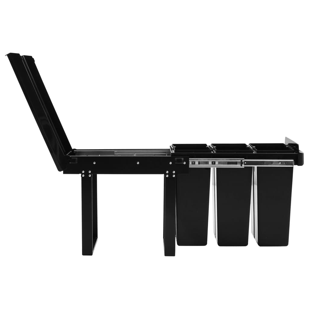 Ištraukiama virtuvės spintelės šiukšliadėžė, 36l, soft-close