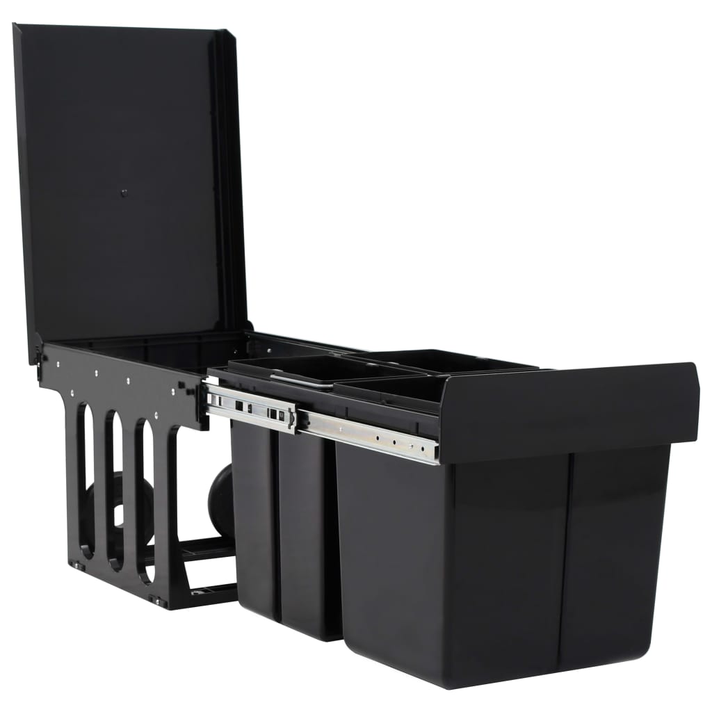 Ištraukiama virtuvės spintelės šiukšliadėžė, 48l, soft-close