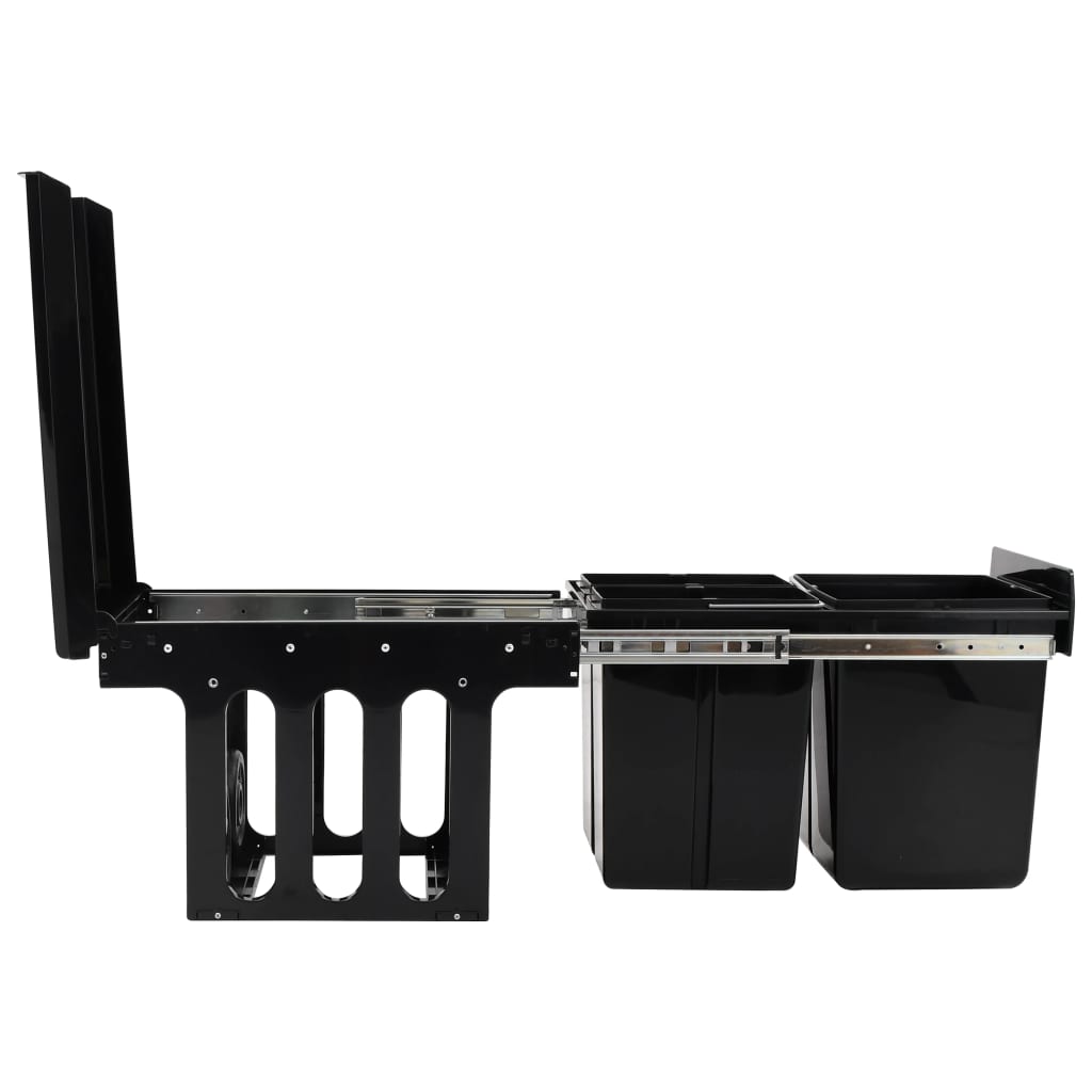 Ištraukiama virtuvės spintelės šiukšliadėžė, 48l, soft-close