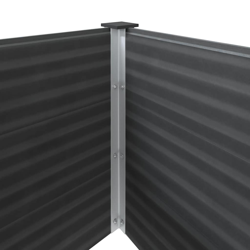 Sodo lovelis, pilkas, 250x50x91cm, WPC, aukštas