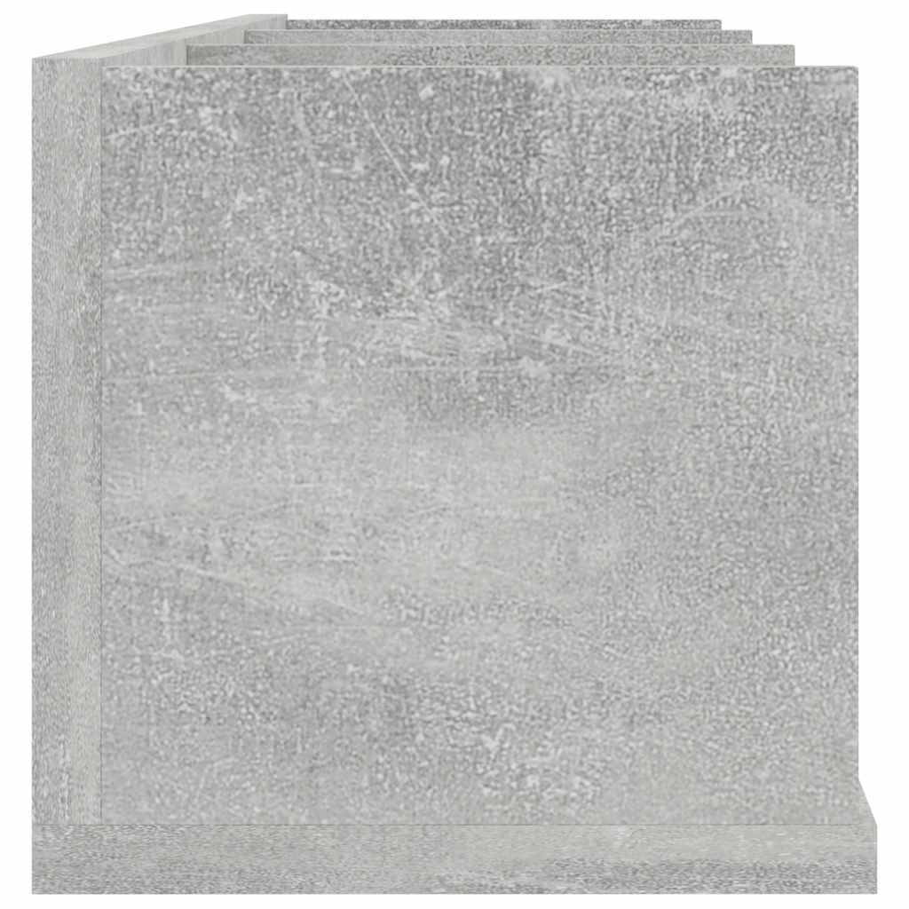Sieninė CD lentyna, betono pilka, 75x18x18cm, apdirbta mediena