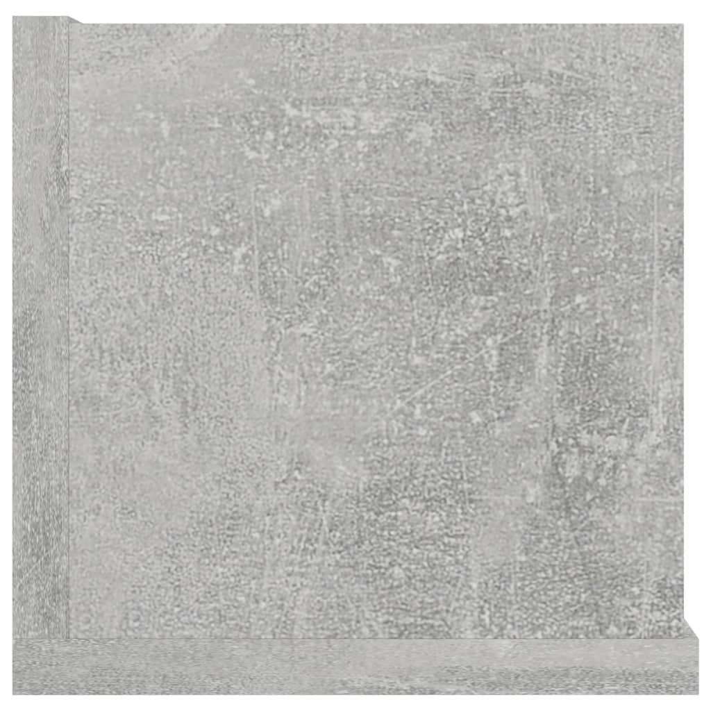 Sieninė CD lentyna, betono pilka, 100x18x18cm, apdirbta mediena