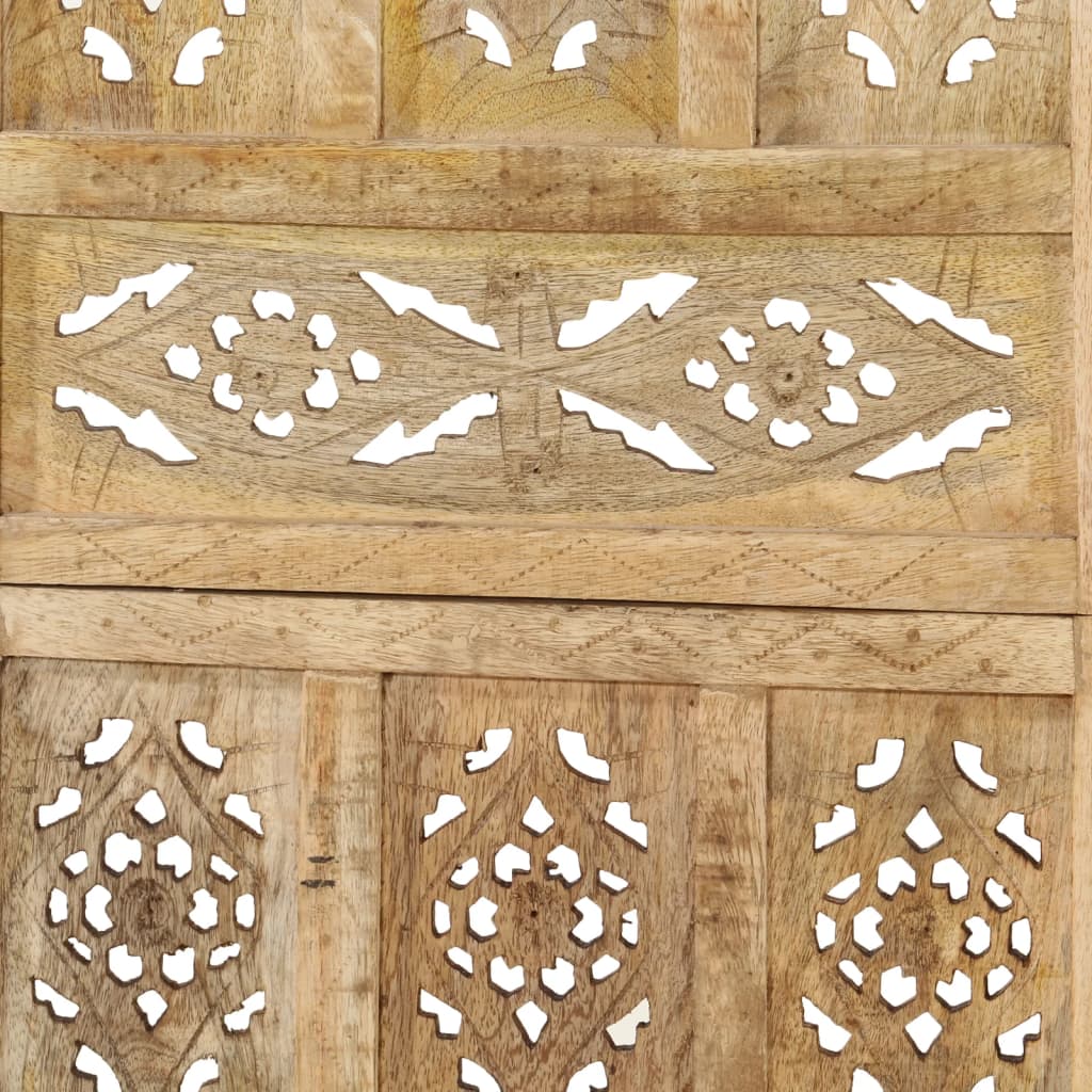 Kambario pertvara, 5 dalių, 200x165cm, mango masyvas, raižyta