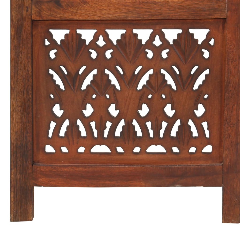 Kambario pertvara, 5 dalių, ruda, 200x165cm, mango masyvas
