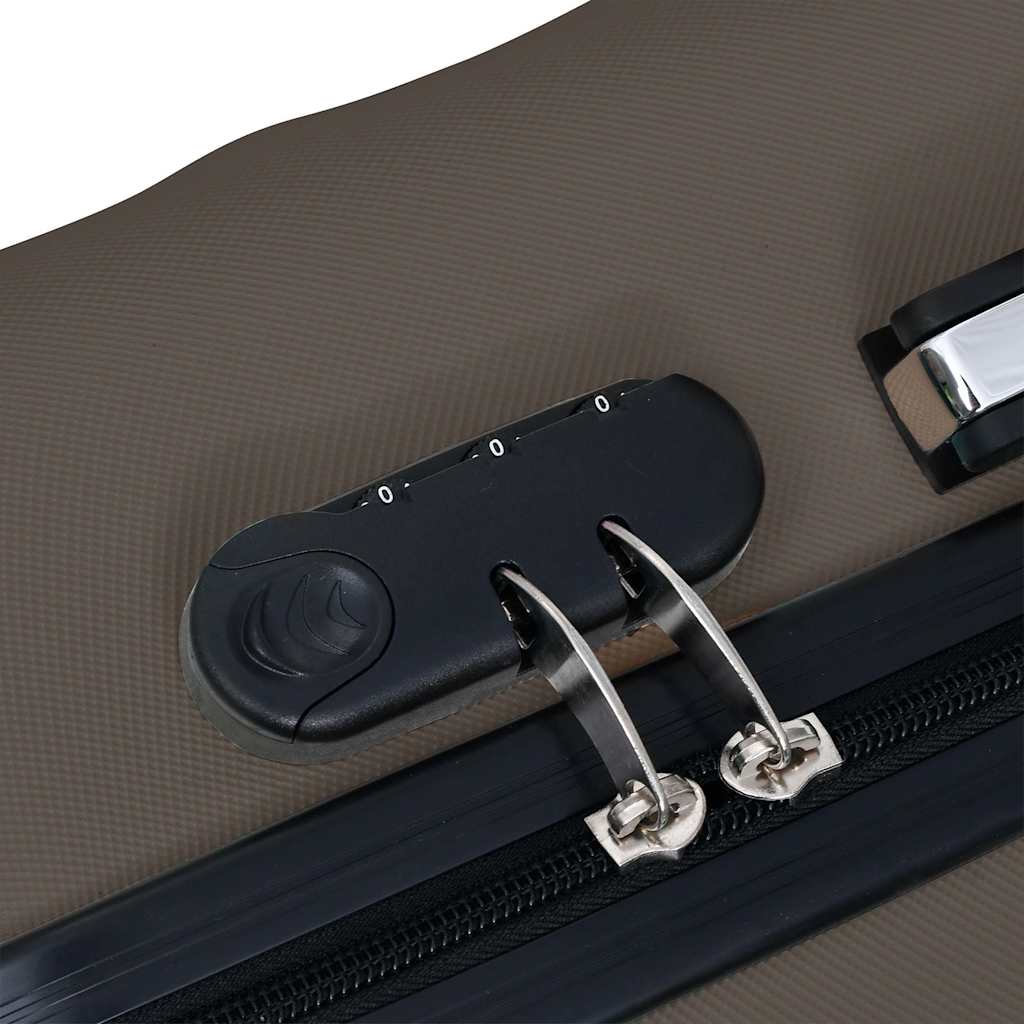 Lagaminų rinkinys, 3vnt., rudos spalvos, ABS, kieto korpuso