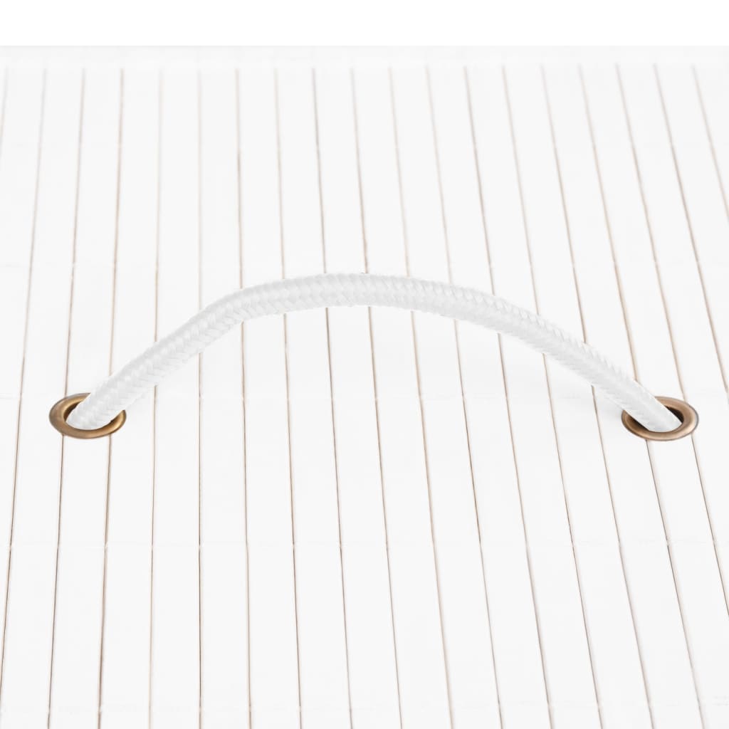 Daiktadėžės, 4vnt., baltos spalvos, bambukas