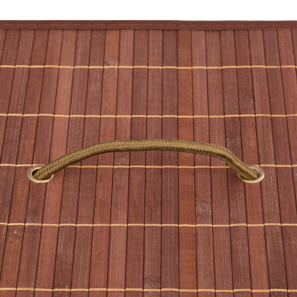 Daiktadėžės, 4vnt., rudos spalvos, bambukas