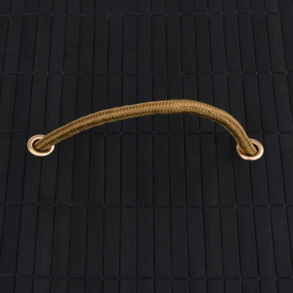 Daiktadėžės, 4vnt., juodos spalvos, bambukas