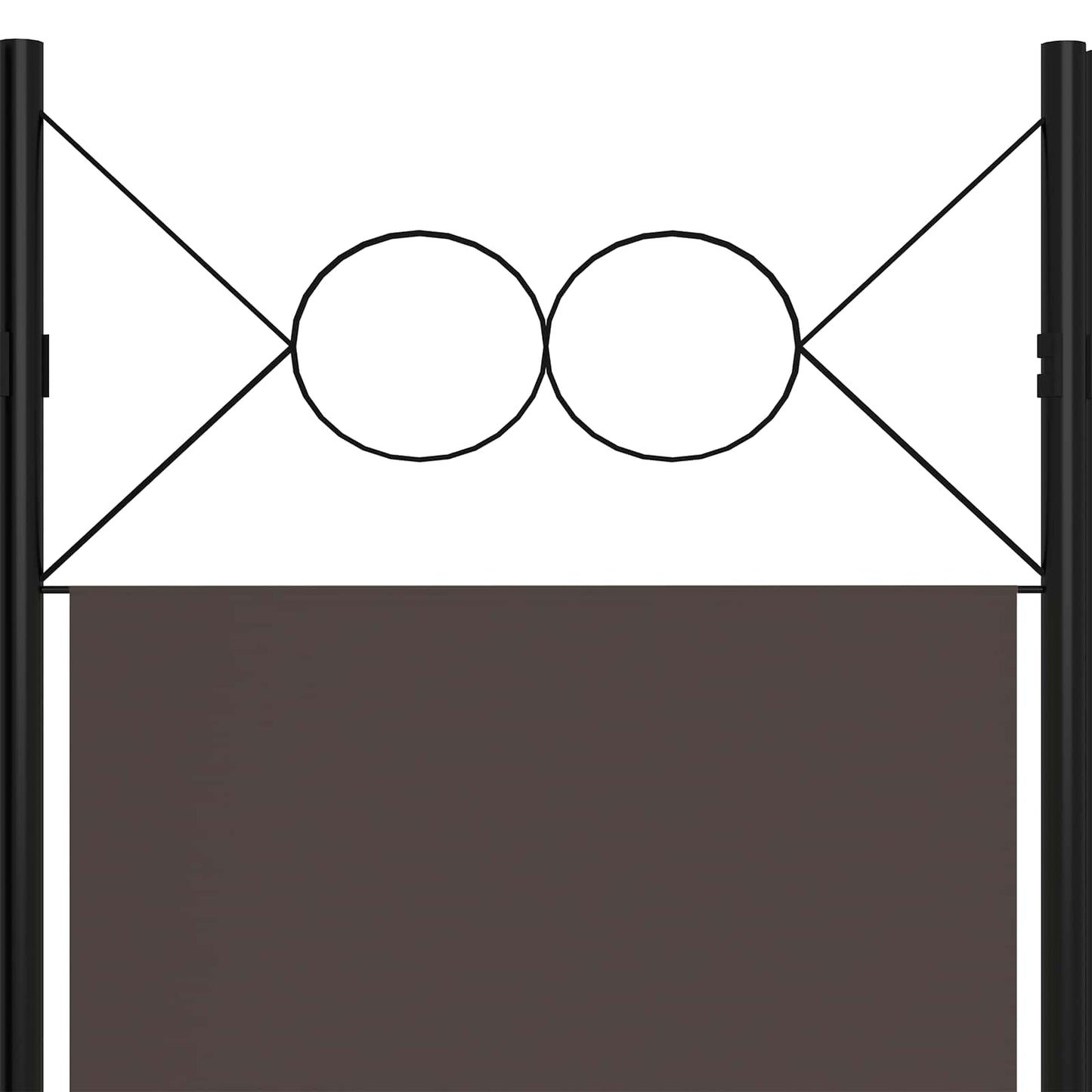 Kambario pertvara, 5 dalių, rudos spalvos, 200x180cm