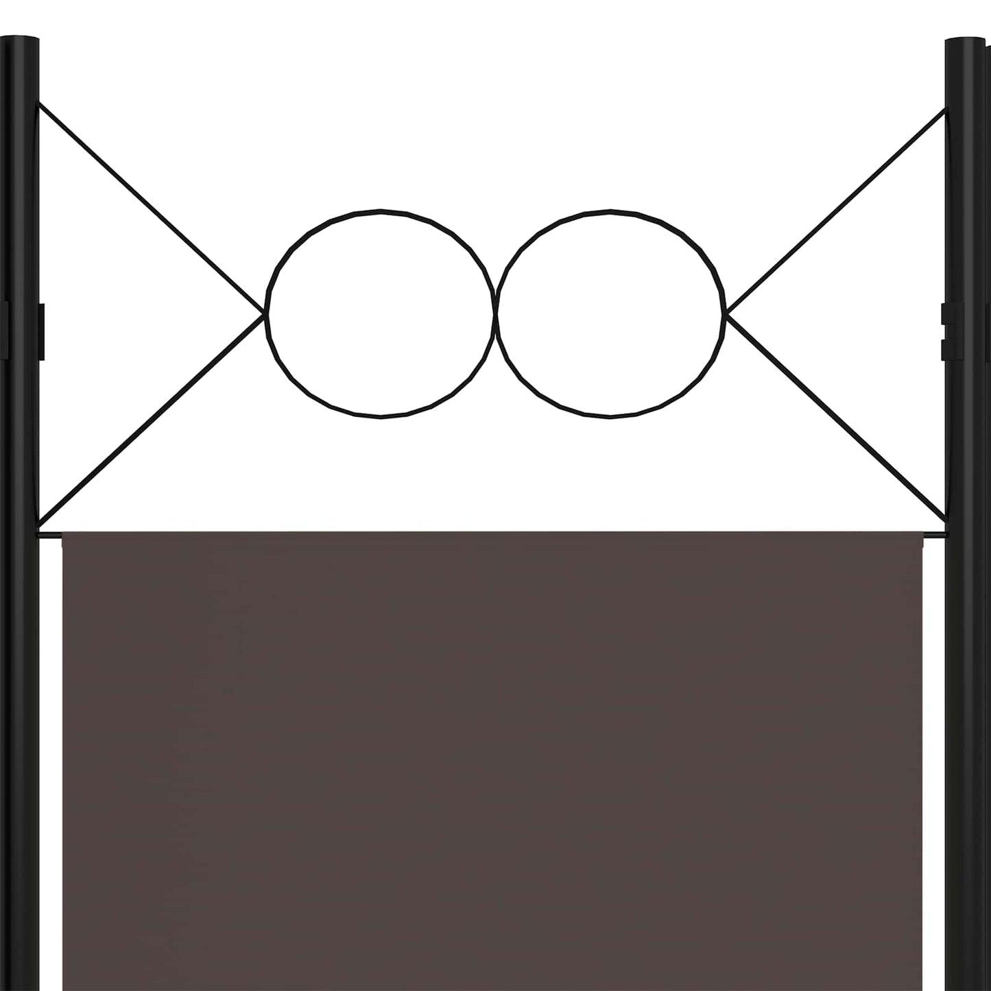 Kambario pertvara, 6 dalių, rudos spalvos, 240x180cm