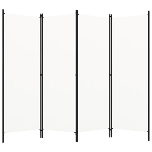 Kambario pertvara, 4 dalių, baltos spalvos, 200x180cm