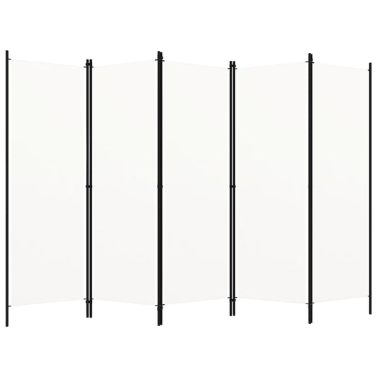 Kambario pertvara, 5 dalių, baltos spalvos, 250x180cm