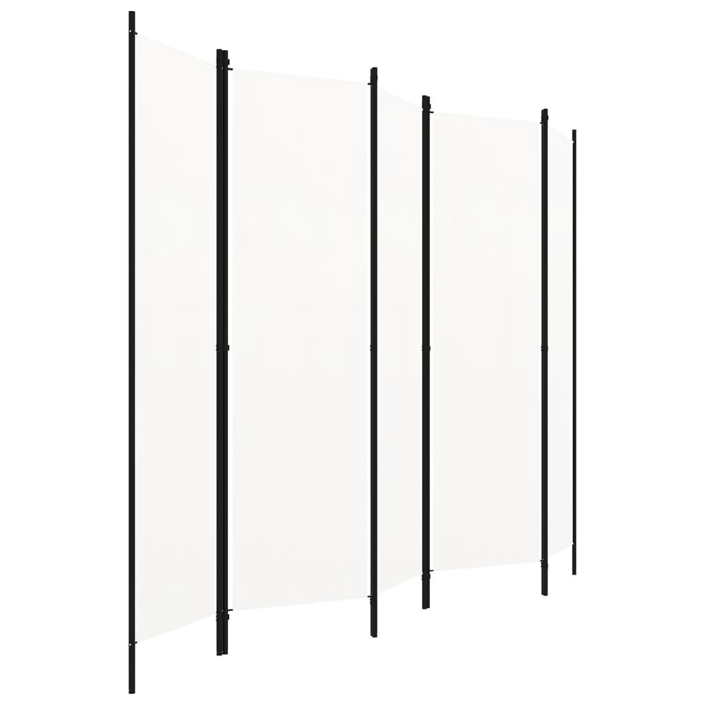 Kambario pertvara, 5 dalių, baltos spalvos, 250x180cm