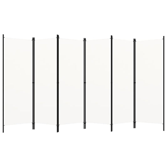 Kambario pertvara, 6 dalių, baltos spalvos, 300x180cm