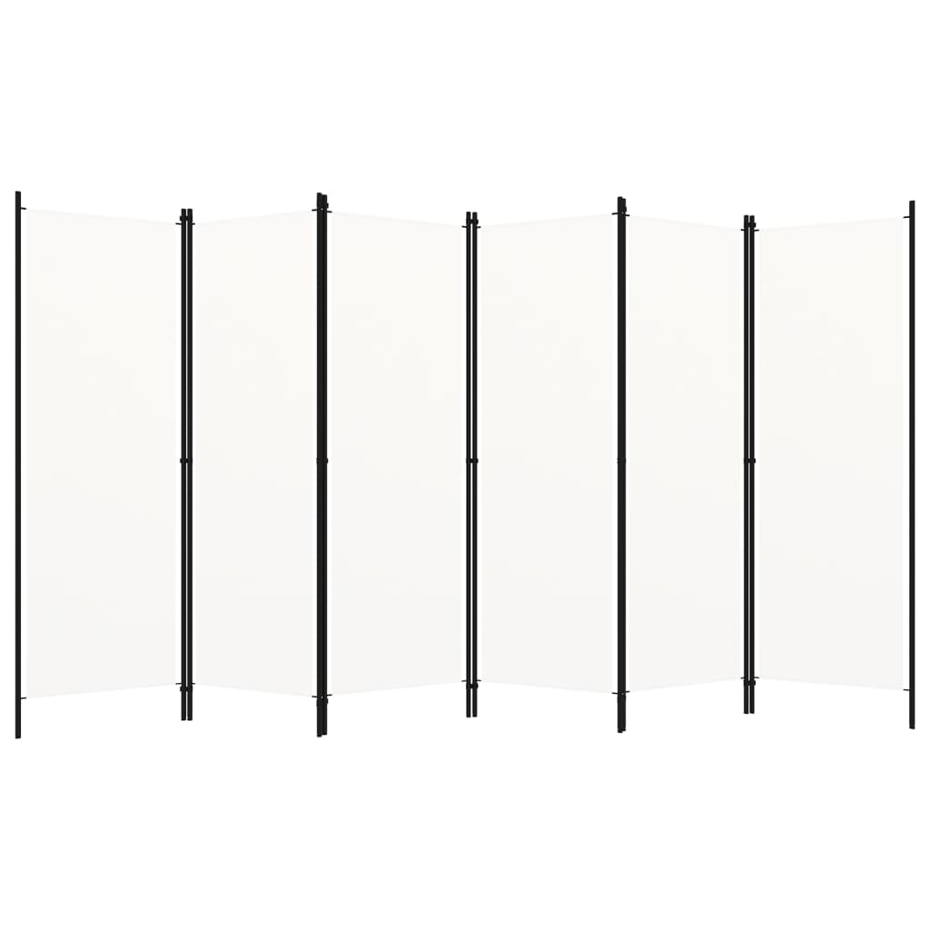 Kambario pertvara, 6 dalių, baltos spalvos, 300x180cm