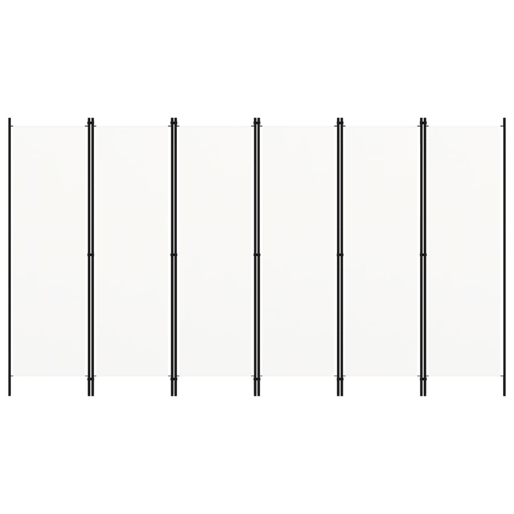 Kambario pertvara, 6 dalių, baltos spalvos, 300x180cm
