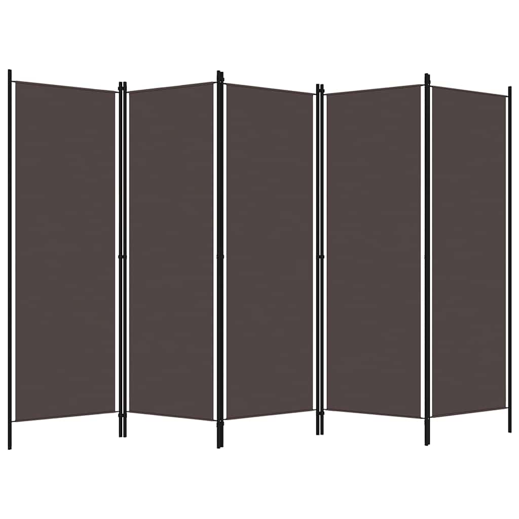 Kambario pertvara, 6 dalių, rudos spalvos, 300x180cm