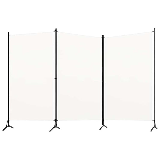 Kambario pertvara, 3 dalių, baltos spalvos, 260x180cm, audinys