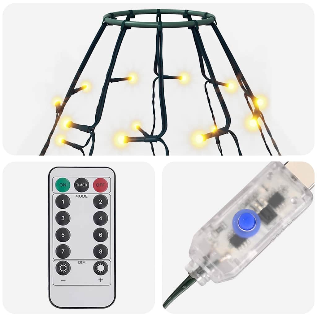 Kalėdinė girlianda eglutei-tinklas su 400 LED lempučių, 400cm