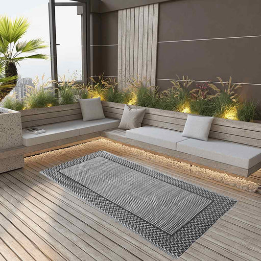 Lauko kilimas, ARAKIL pilkos spalvos, 120x180cm, PP