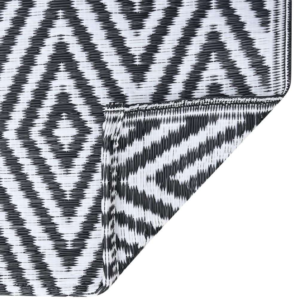 Lauko kilimas, ARAKIL baltos ir juodos spalvos, 160x230cm, PP