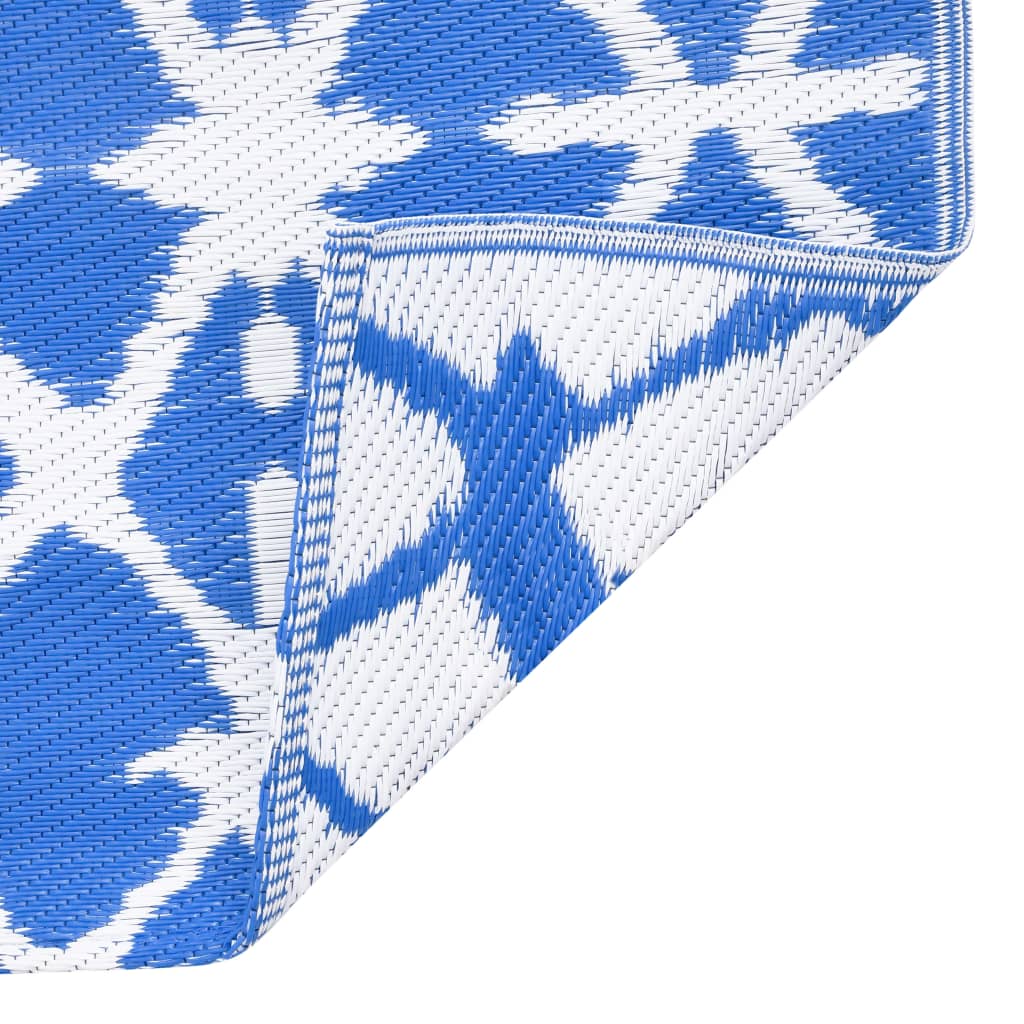 Lauko kilimas, ARAKIL mėlynos ir baltos spalvos, 160x230cm, PP