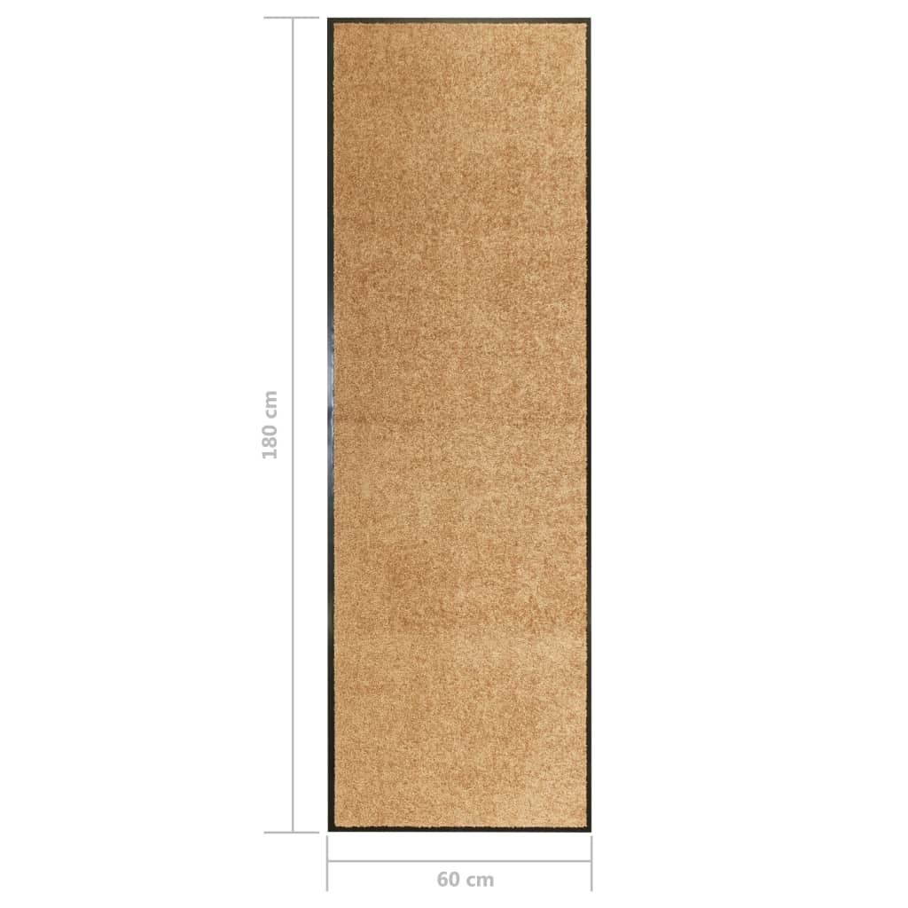 Durų kilimėlis, kreminės spalvos, 60x180cm, plaunamas