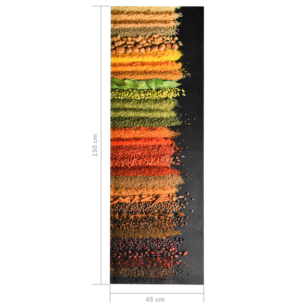 Virtuvės kilimėlis, 45x150cm, plaunamas, su prieskoniais