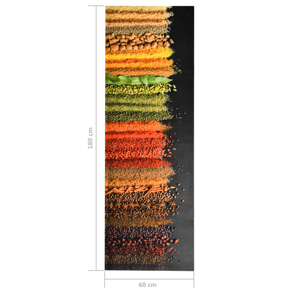 Virtuvės kilimėlis, 60x180cm, plaunamas, su prieskoniais