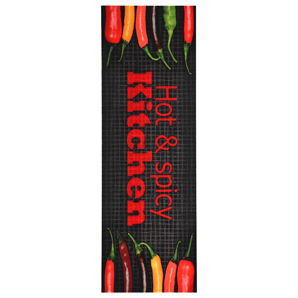 Virtuvės kilimėlis, 60x180cm, plaunamas, su užrašu Hot & Spicy